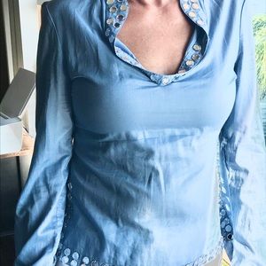 Tory Burch mirror embellished tunic